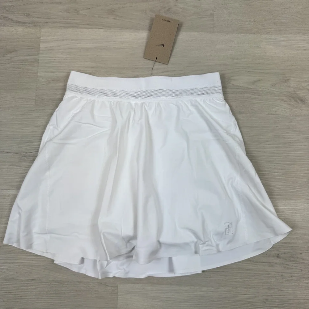 Nike Court Ace Advantage Dri-FIT Tennis Skort Womens Small White FZ6726 100